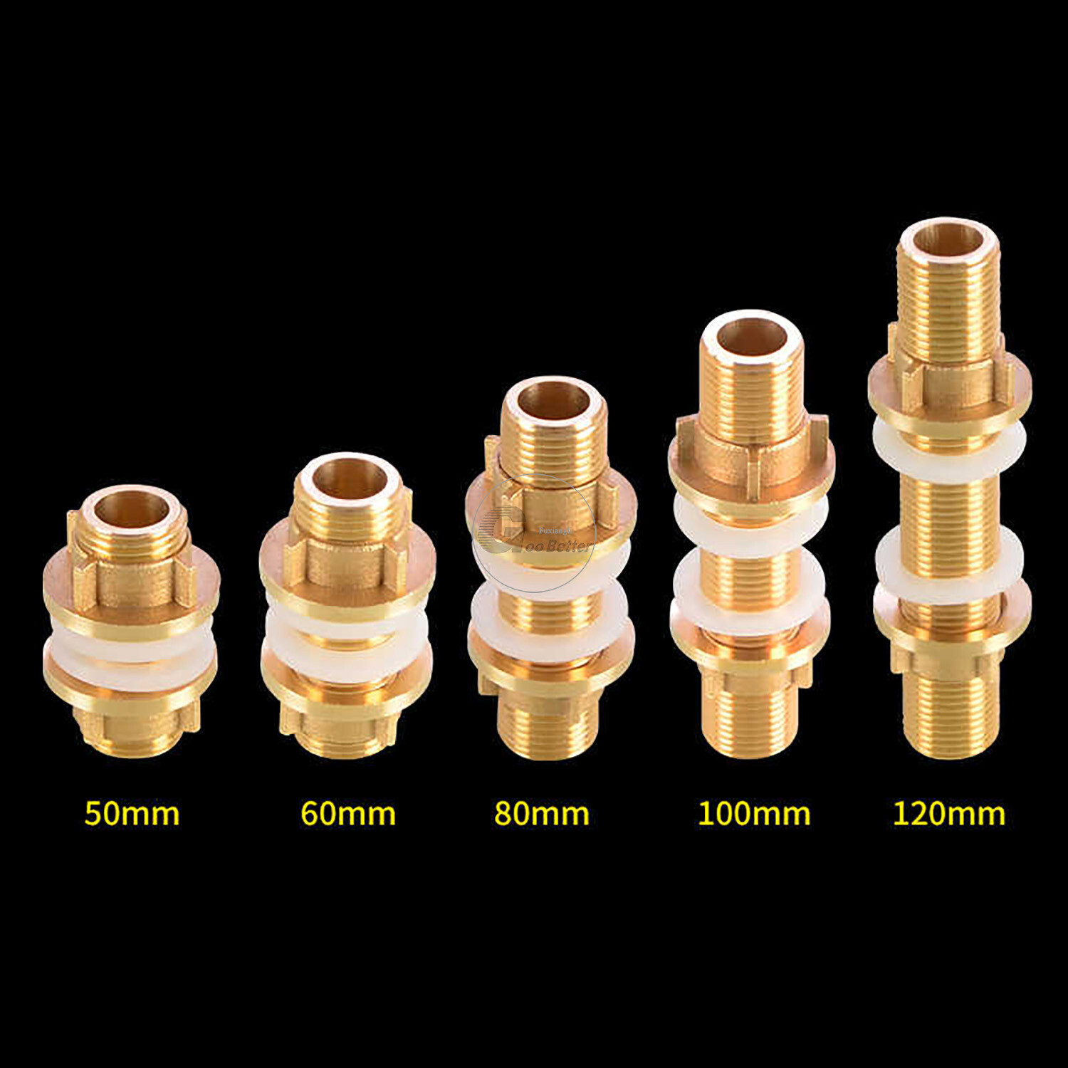 Brass BSPT 1/2″ Bulkhead Water Tank Fittings Water Tower Joint Connector