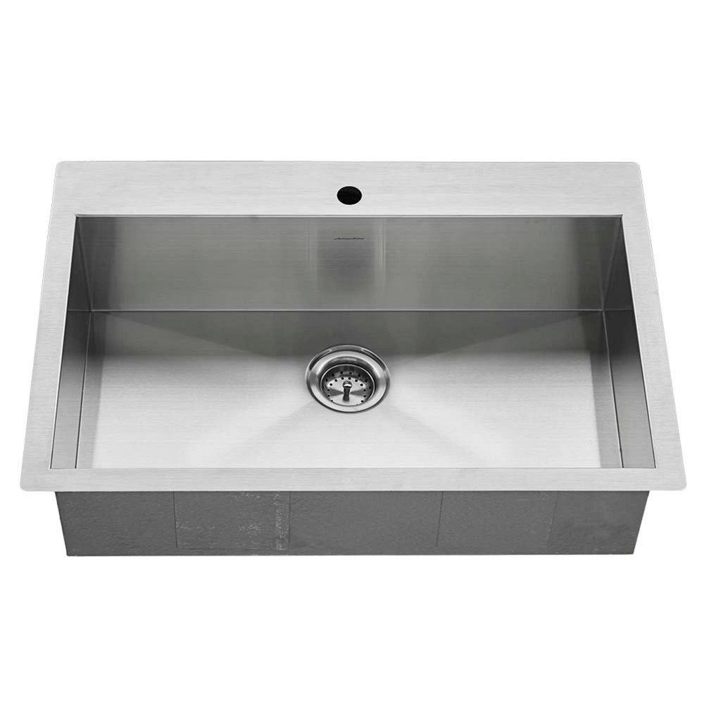American Standard 18SB.9332211.075 33×22 SS Kitchen Sink 1-Hole Dual Mount