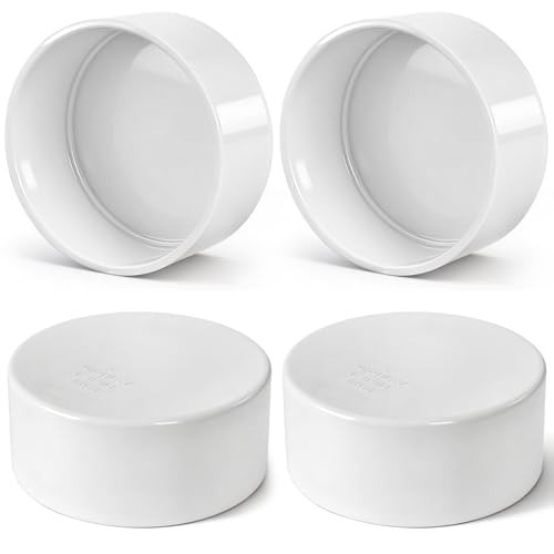 4 Pack 4″ PVC Pipe End Cap Fitting, Compatible with 4.5″ OD, SCH 40 Furniture