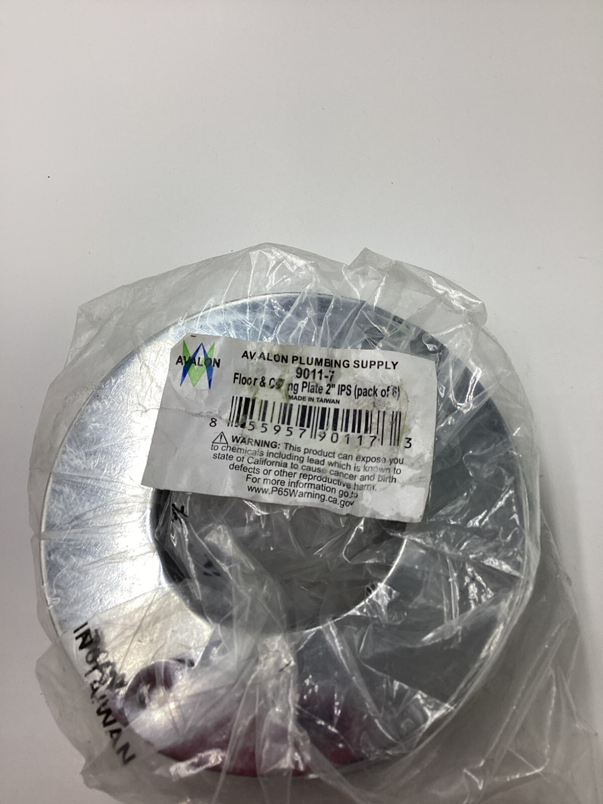 Pack of 6 Floor and Ceiling Plate Cover Split Flange Replacement Fits 2″ 9011-7