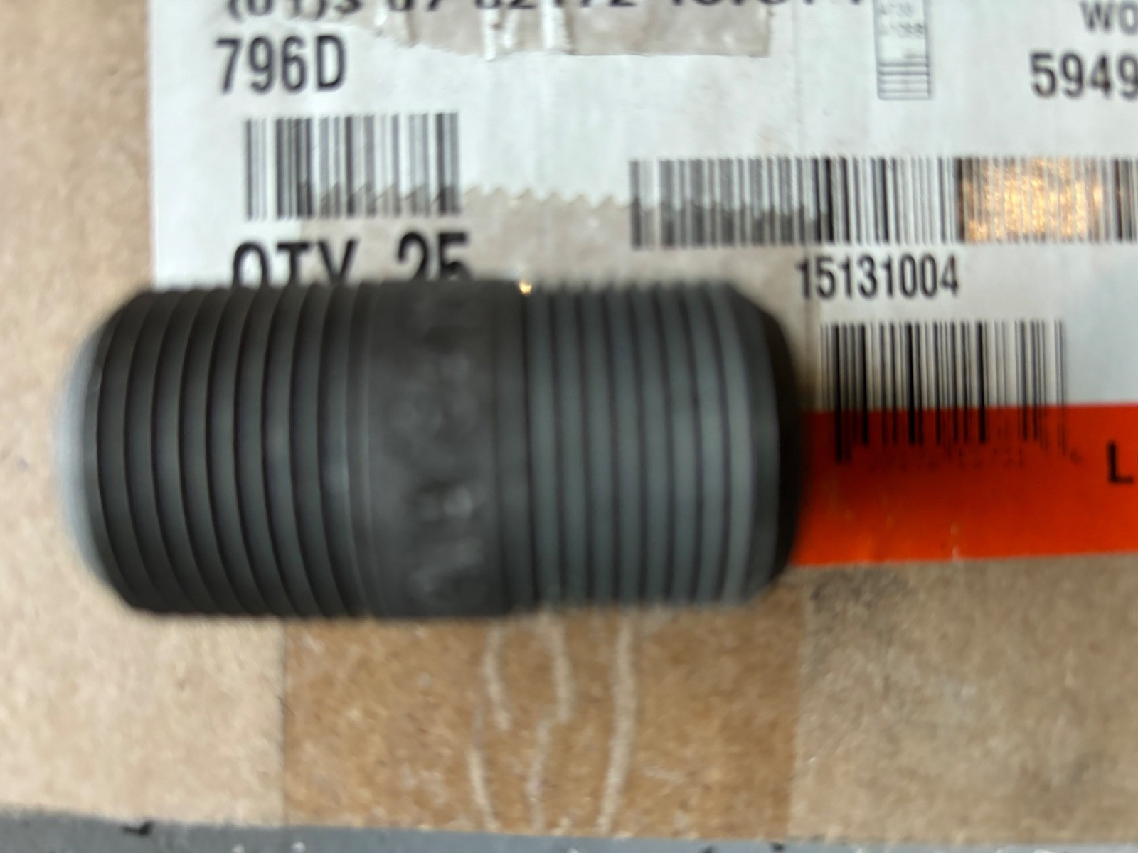 25 PC LOT NEW IN BOX 1″ X 2″ Black Pipe Nipple Sch Xxh SEAMLESS CAPITOL MFG.