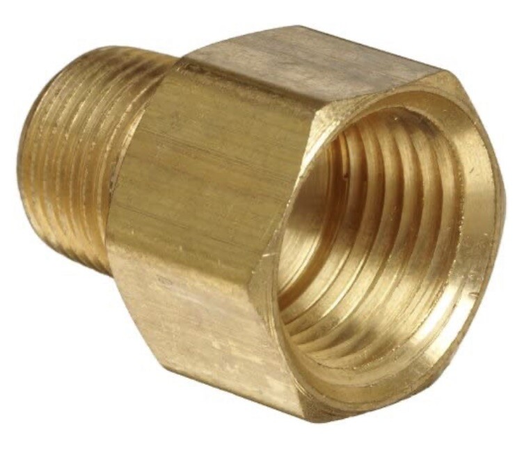 2ea Anderson Metals 56120-0806 Brass Pipe Fitting Adapter, 3/8″ Male Pipe x 1/2″
