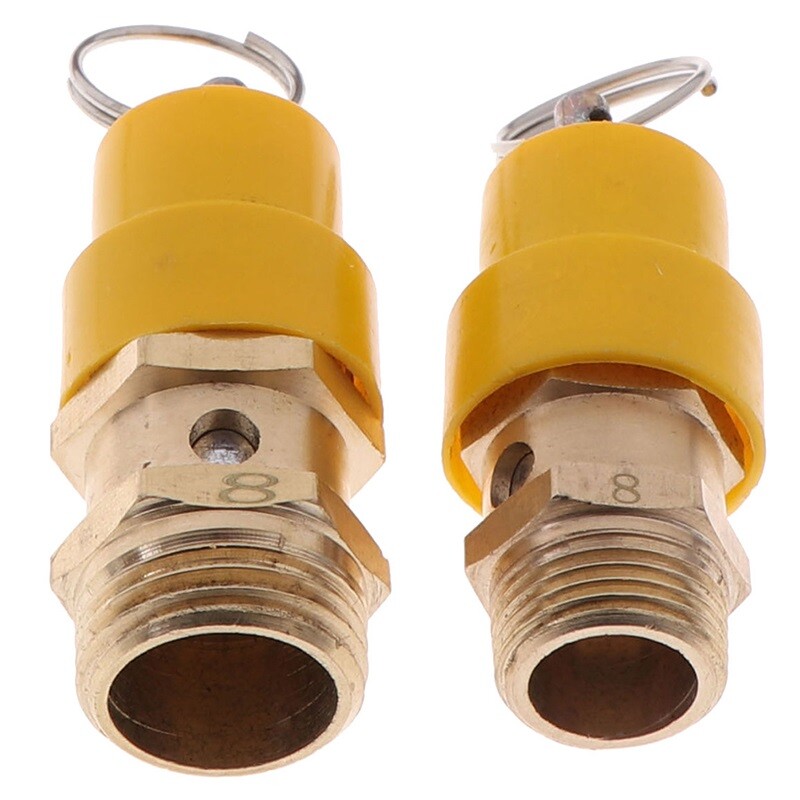 8KG Air Compressor Pressure Relief Brass Safety Exhaust Valve 1/2″ 1/4″ 1/8″ 3/8
