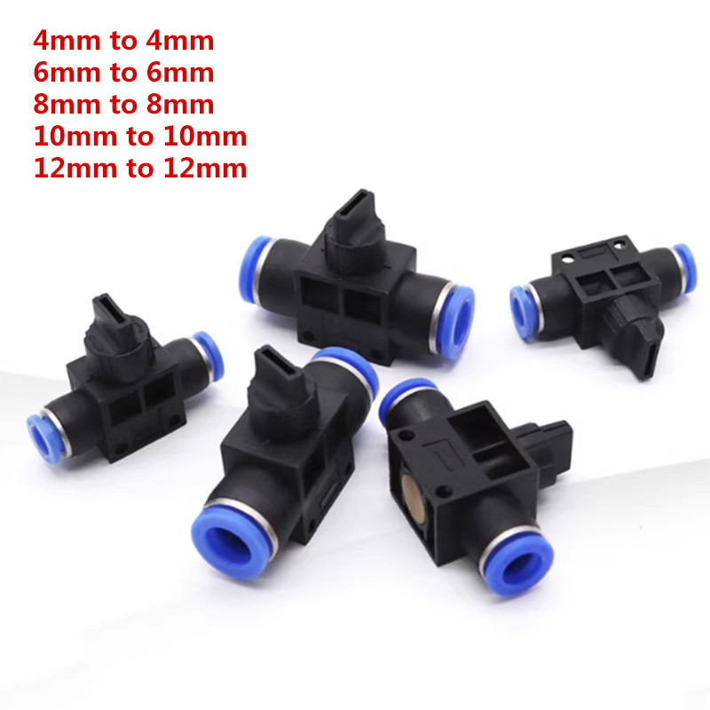 Nylon Pneumatic Control BALL VALVE Hose Tube Inline Push Fit Connector Air Line
