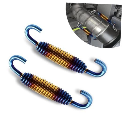 2PCS Motorcycle Exhaust Springs, 58mm Stainless Steel Motorcycle Colorful