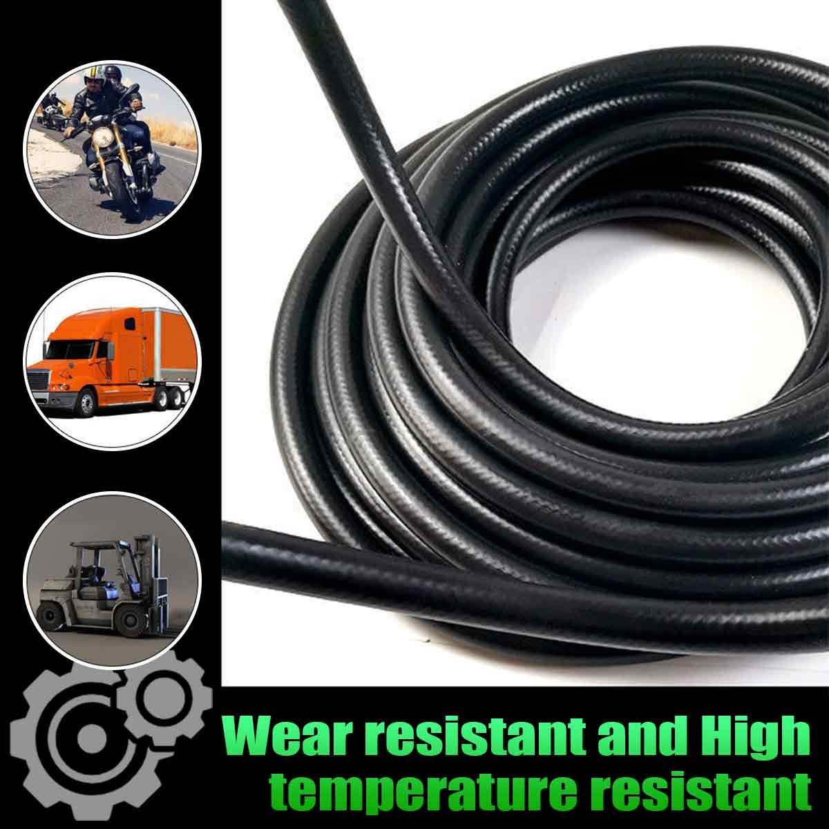 4-25mm EPDM Rubber Fuel Line Hose Anti-High Temp Pressure Fluid Petrol Oil Tube