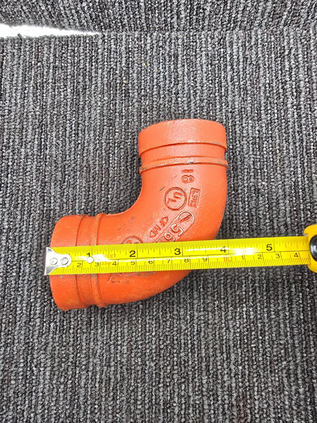 Victaulic 6/168.3 No.10 Style Grooved 90° Elbow Ductile Iron 6.5″ Diameter