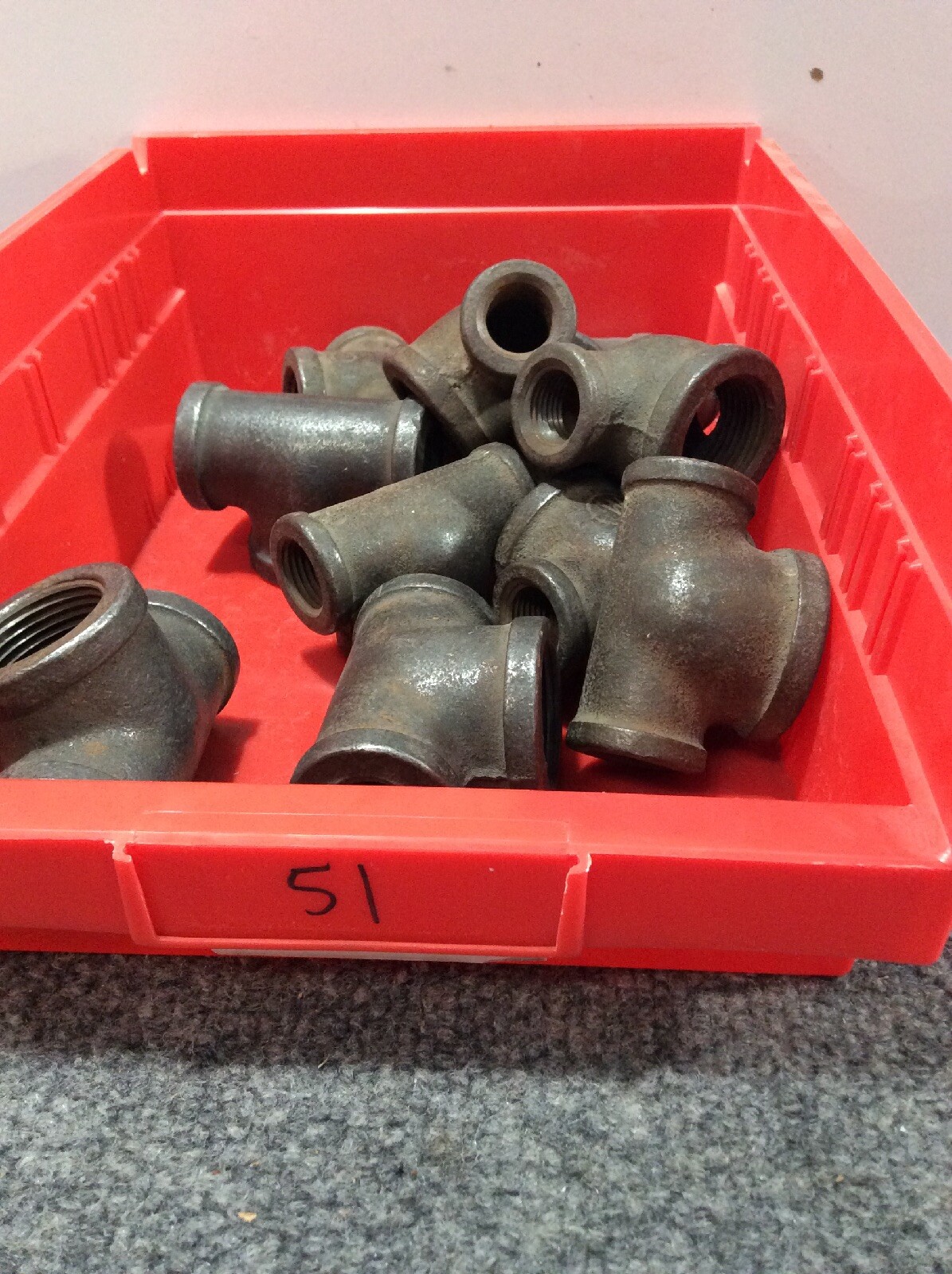 Lot of (10) 1/2″ x 1″ 1/2″ TEE FEMALE THREADS NOS