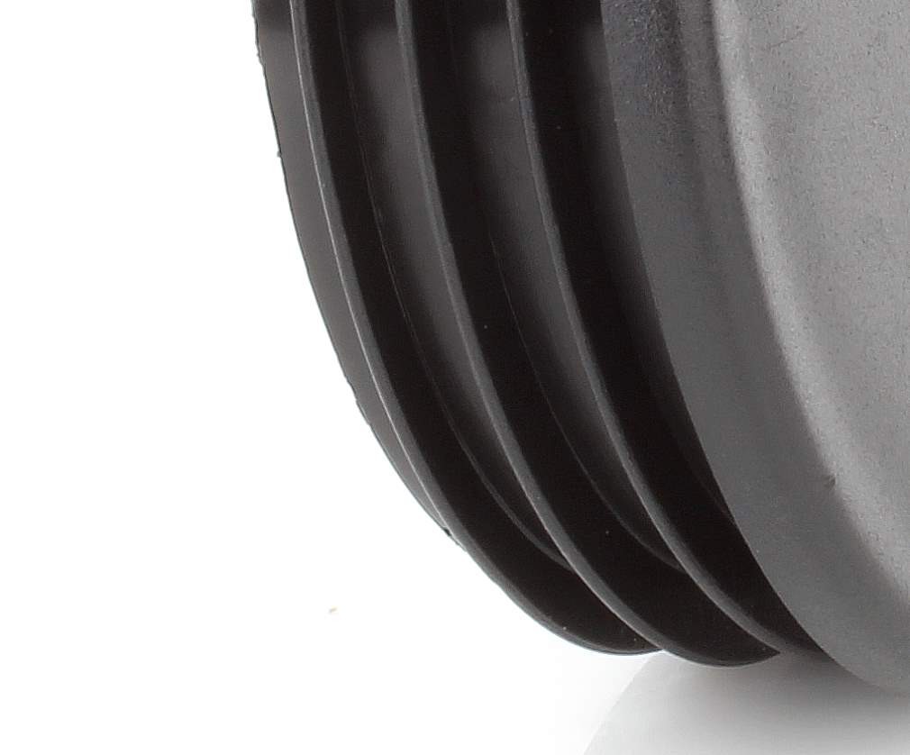 10x Round Lamellar Plug 50mm Round Plug Black End Caps Plastic