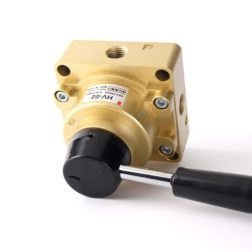 1/4 3/8 1/2 BSP 4 Way Pneumatic Rotary Lever Hand Flow Control Valve HV-02/03/04