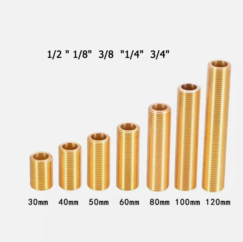1/2″ 1/4″ 3/8″ 3/4″ BSP Male Thread Extension Pipe Fitting Connector 25mm-120mm