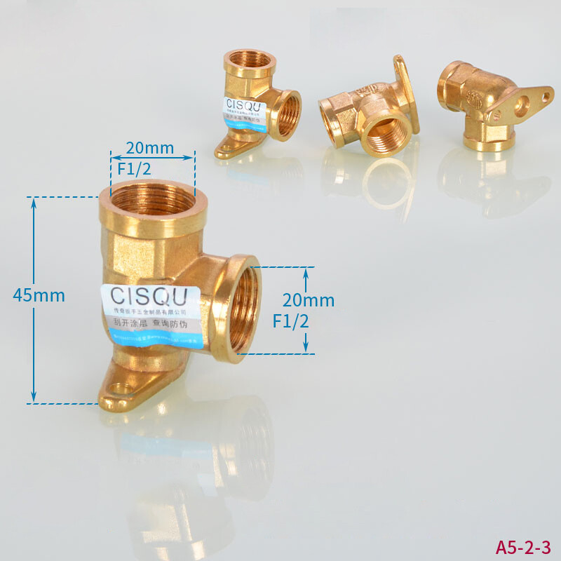 1/2″ BSP Brass Elbow With Base Female X Male Pipe Fitting Water Pipe Connector