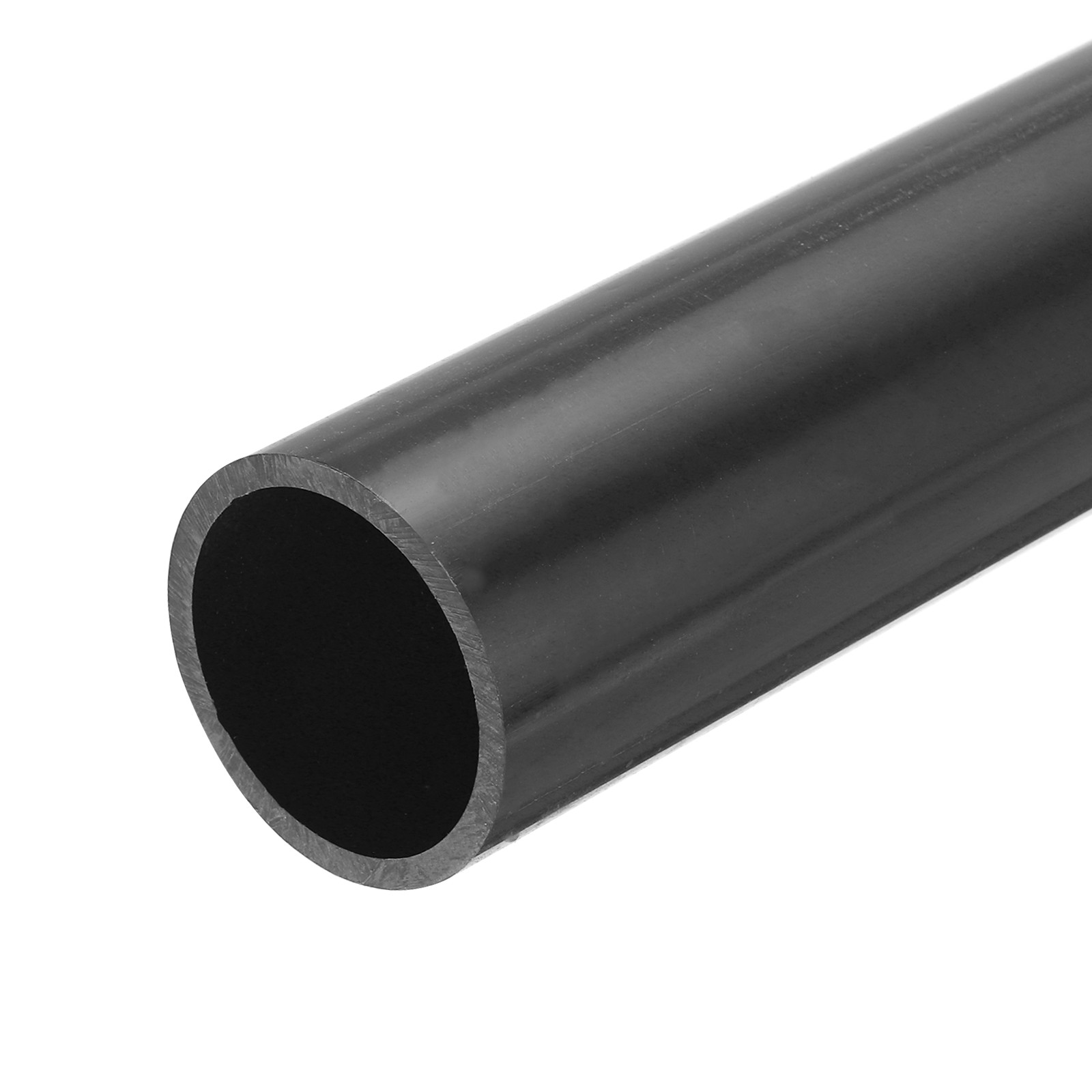 PVC Rigid Round Pipe 51.8mm ID 60mm OD 500mm Dark Grey High Impact