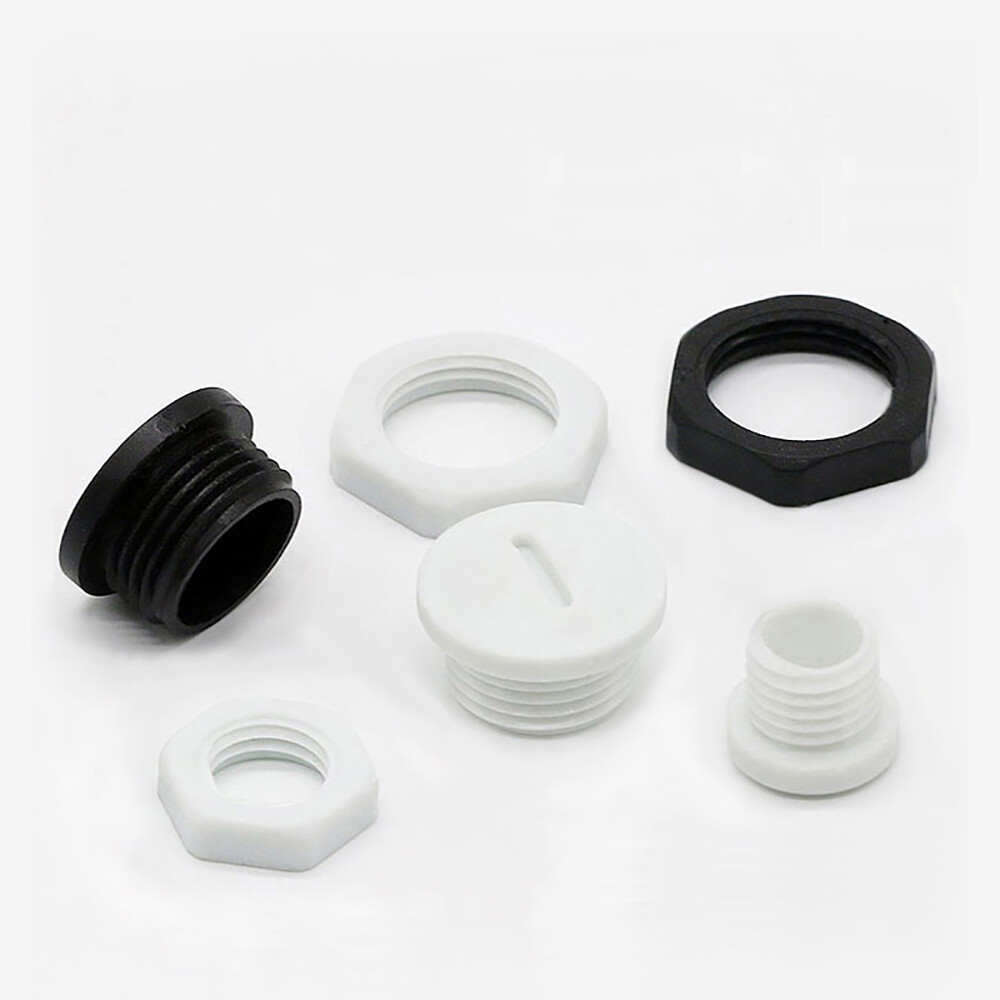 M12~M32 Black Plastic Nylon Male Blanking Plug with Hex Nut Waterproof Seal