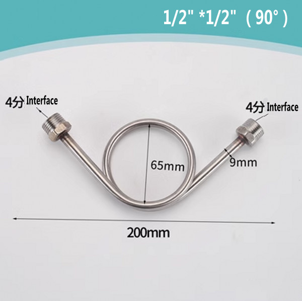 F14/20 Stainless Steel /Iron Pressure Gauge Buffer Pipe Elbow Joint Accessories