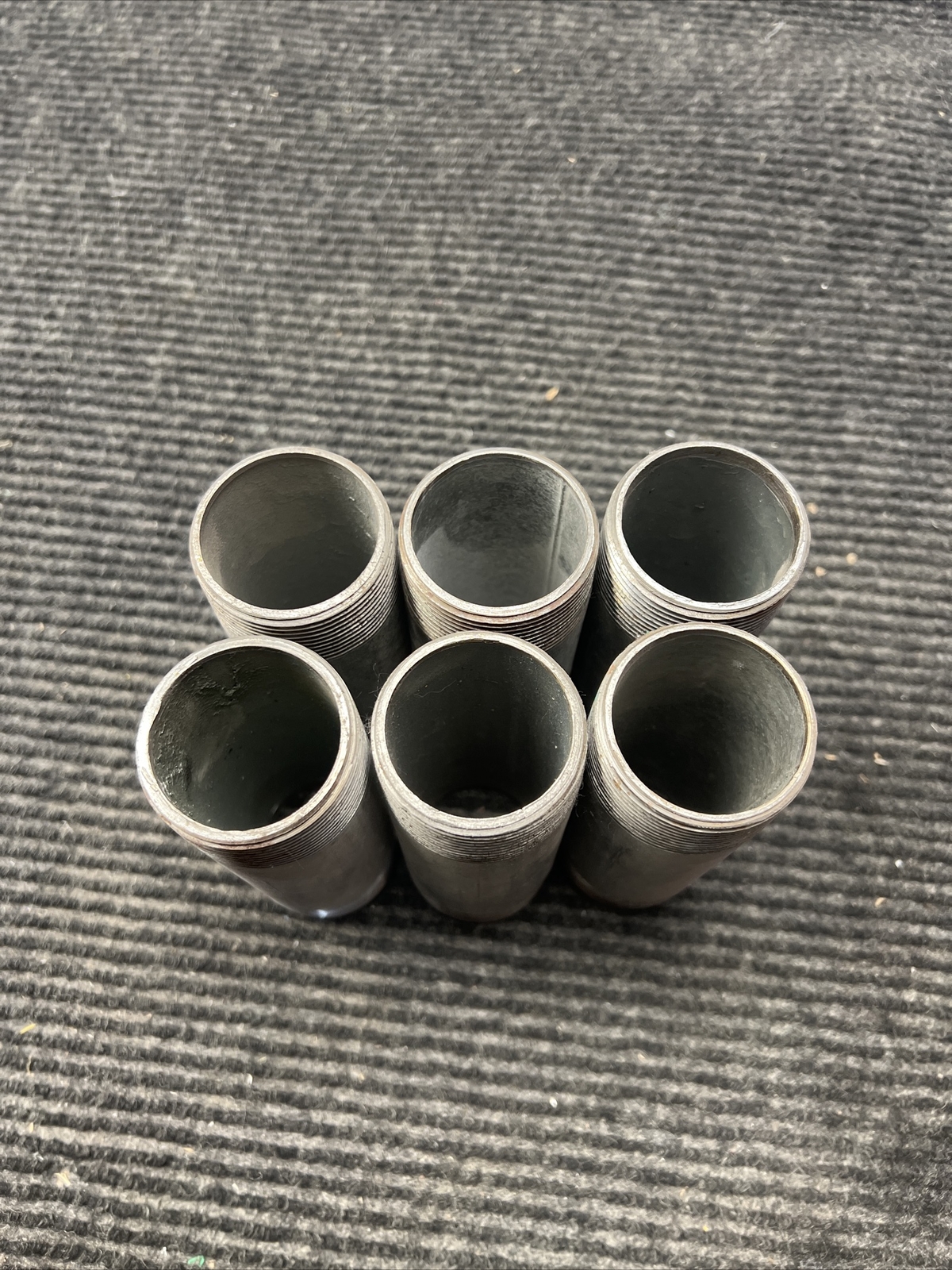 Lot of (6) 1-1/4″ Npt x 5″ Length Galvanized Steel Pipe Nipple Schedule 40
