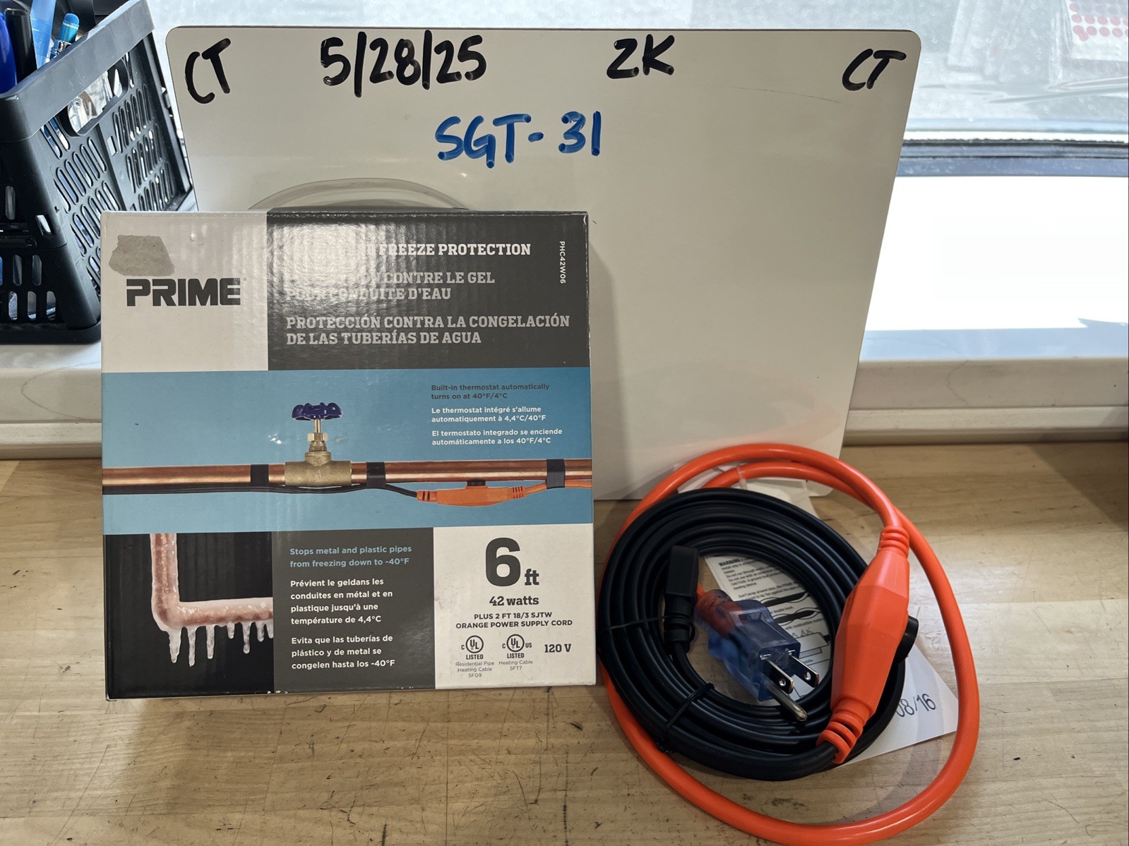 Prime Water Pipe Freeze Protection 6ft 120v 42W PHC42W06
