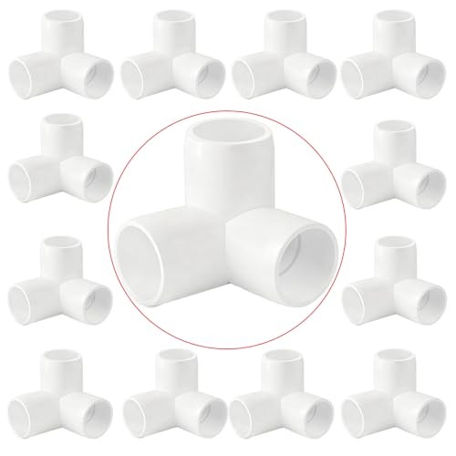 3 Way PVC Pipe Fitting 3/4inch,Pack PVC Elbow Corner 3/4Inch 13 3-Way Elbow