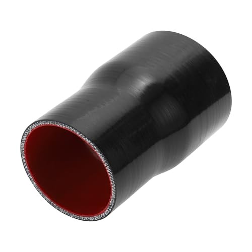ID 3 to 3.5 Inch Silicone Reducer Straight 3 to 3.5″(76mm to 89mm)ID Black,Red