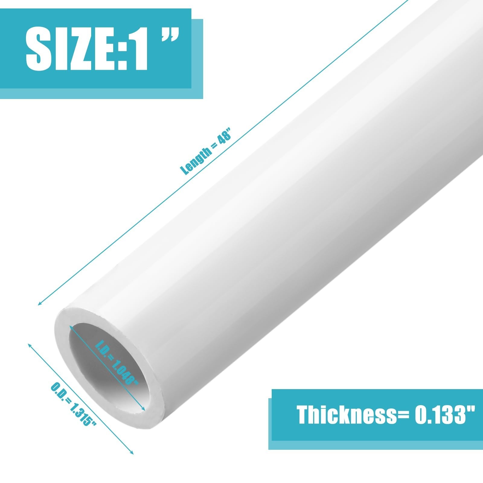 20 Pcs Length PVC Pipe White DIY PVC Projects Sch40 Furniture Grade PVC Pipe …