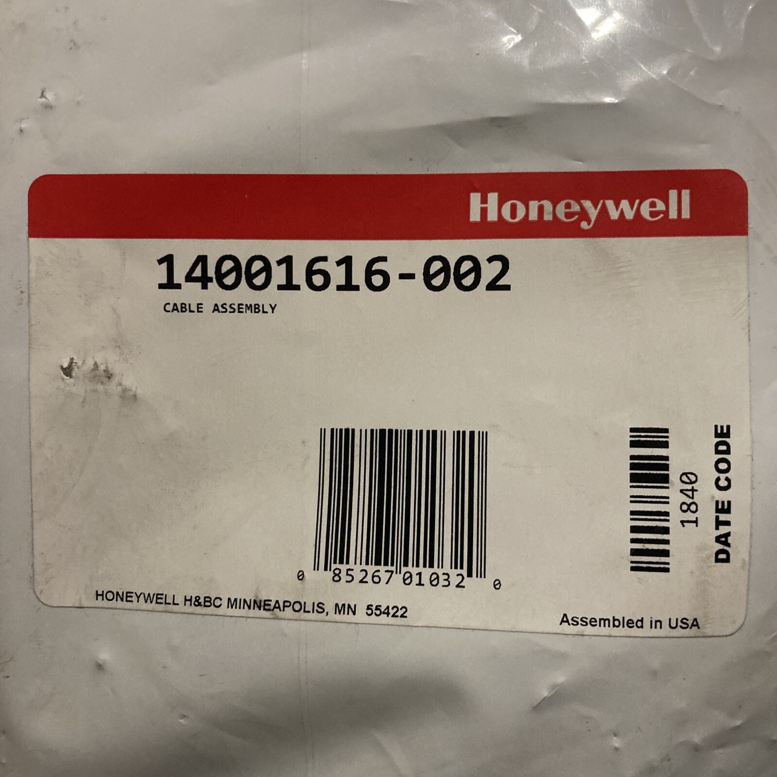 HONEYWELL 14001616-002 CABLE ASSEMBLY