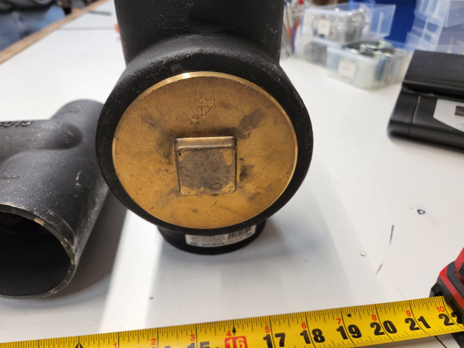 Various Sizes of Jones Stephens Test Tee T56 No-Hub Cast Iron Raised Head Brass