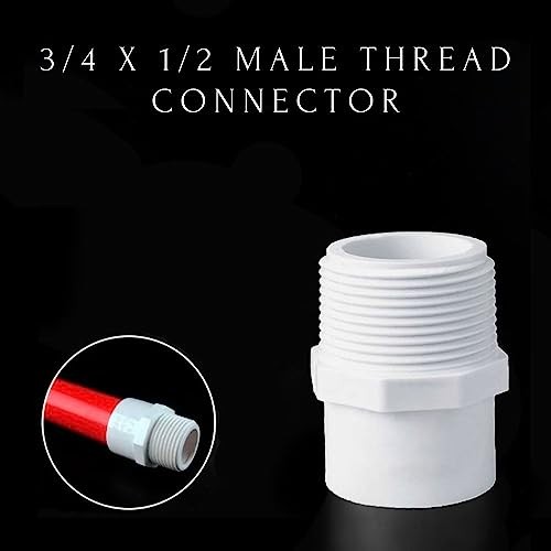 PVC Pipe Reducer Fitting – 3/4 Inch MNPT Male x 1/2 3/4″MNPT x 1/2″ Slip Socket