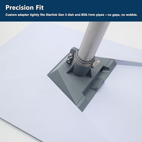 Starlink Standard Pivot Mount Gen 3 4/4X V4 Stainless Steel with Pipe Adapter