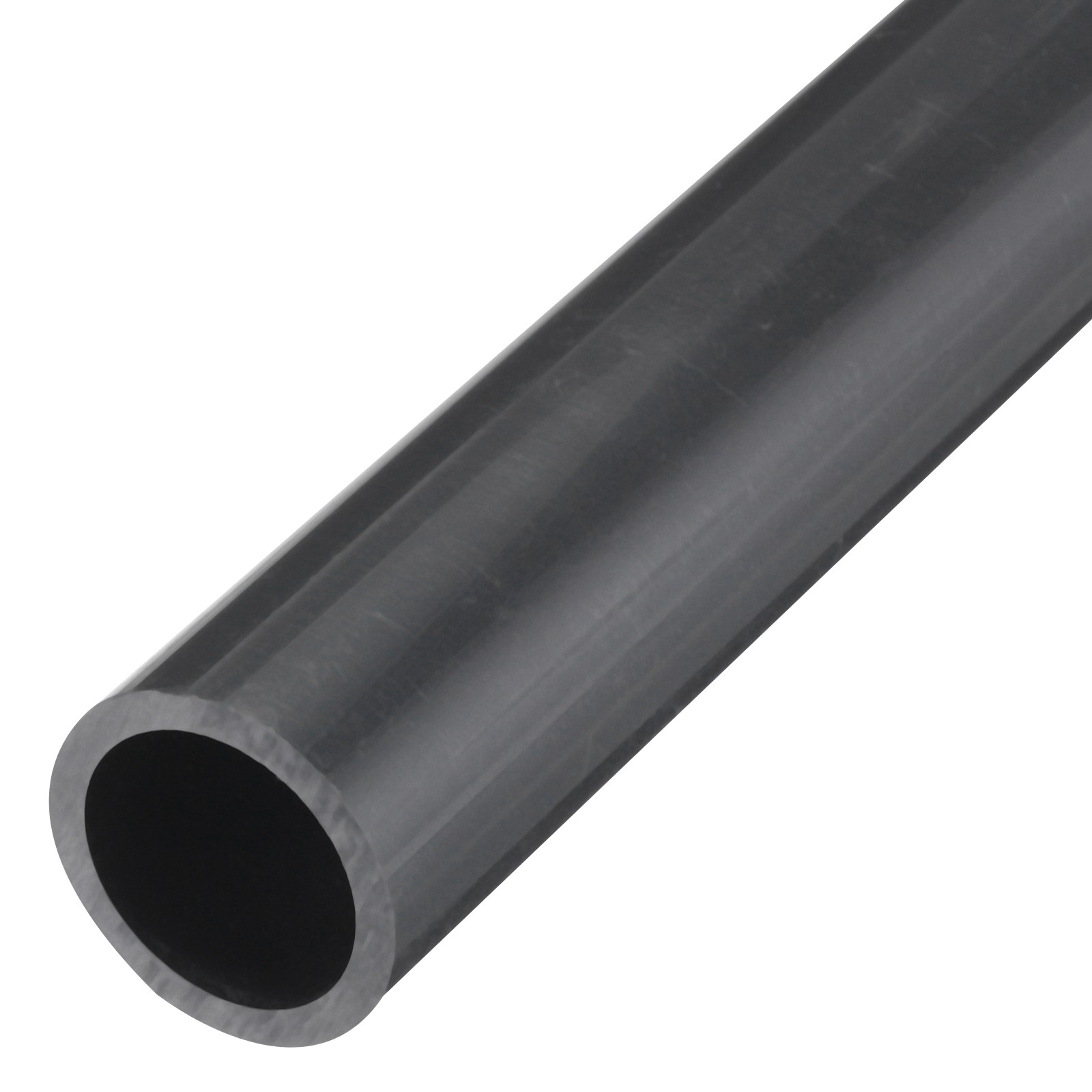 PVC Rigid Round Pipe 19.4mm ID 25mm OD 500mm Light Grey High Impact