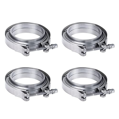 2″ V Band Clamp with Flange 4 PCS Stainless Steel Male Female Replacement For