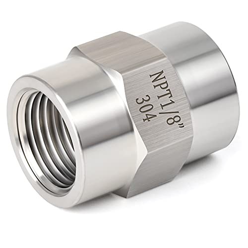 5PCS Forging of 304 Stainless Steel Pipe Fitting, Coupling, 5PCS 1/8″ Style 2