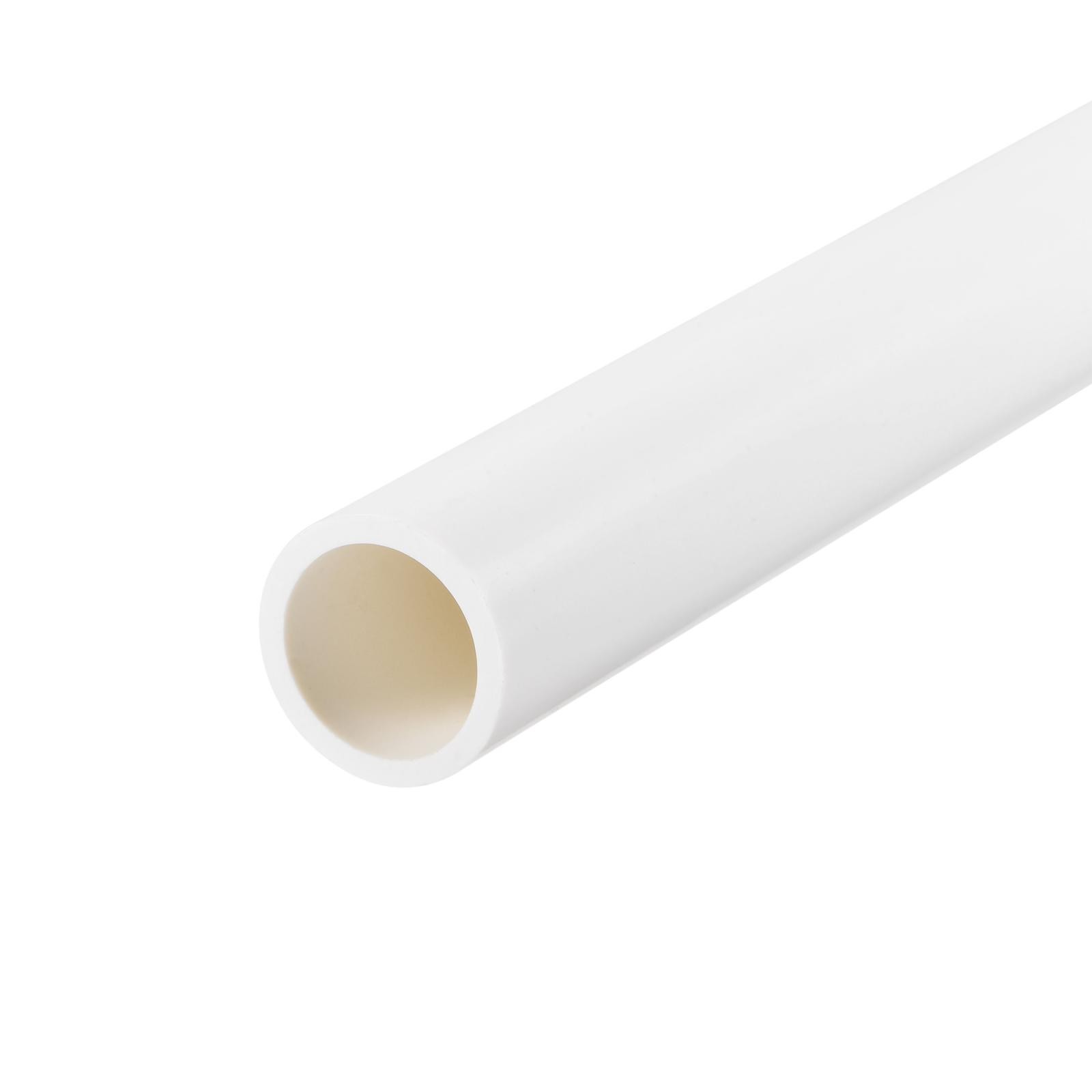 PVC rigid round tube 16mm ID 20mm OD 500mm white high impact