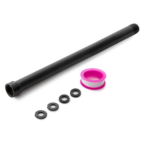 Shower Head Extension Arm Shower Arm Extension Shower Head Matte Black 12 in