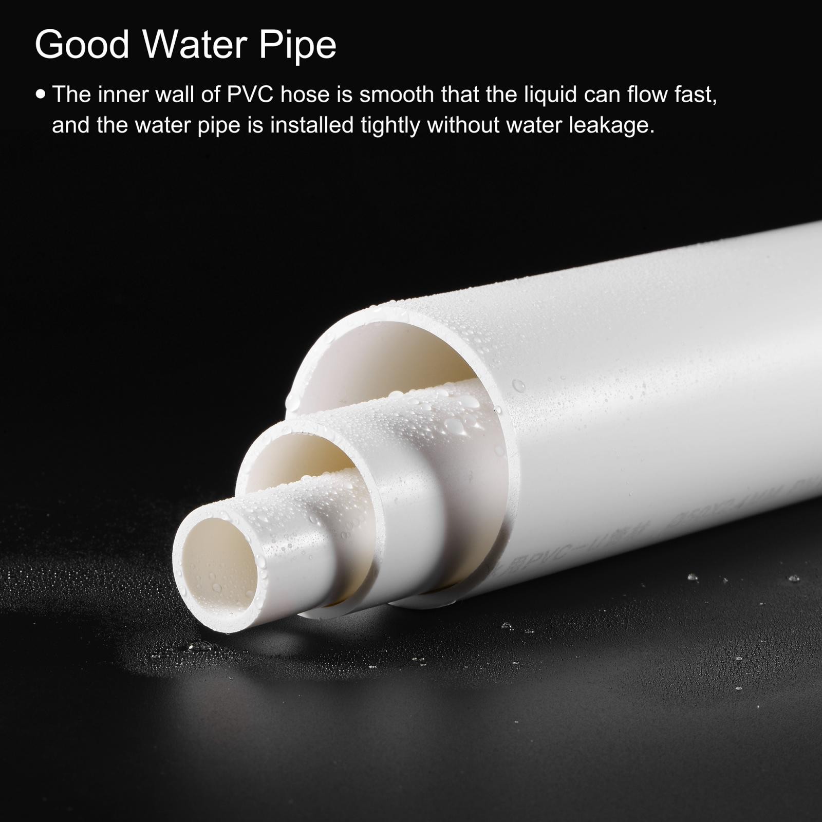 PVC rigid round tube 16mm ID 20mm OD 500mm white high impact