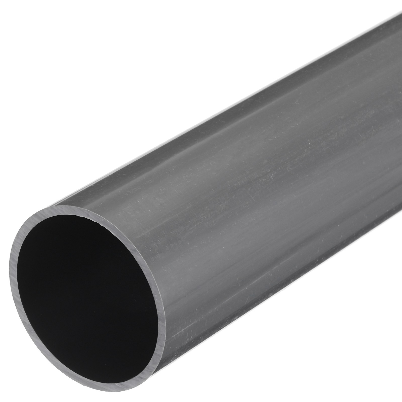 Rigid Round Pipe 57mm ID 63mm OD 500mm Light Grey High Impact