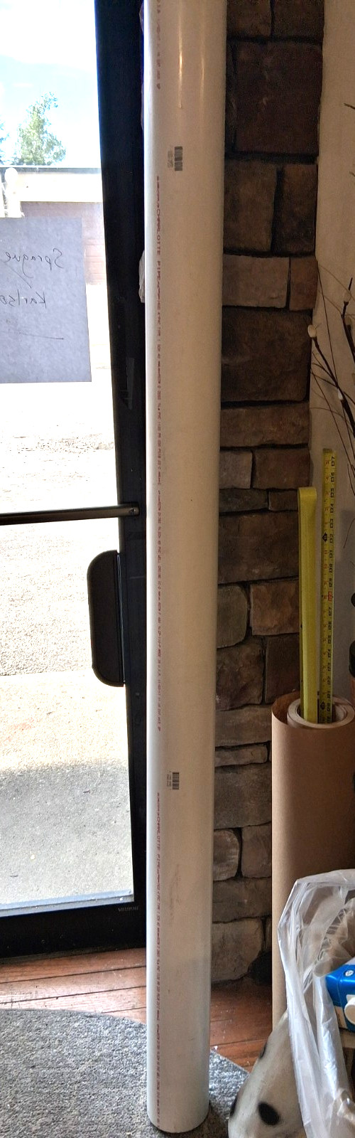(6 FEET ROLL) CHARLOTTE PVC WHITE PIPE SCH40 4″ x 72″ BALANCE LEFT OVER, 4″ WIDE