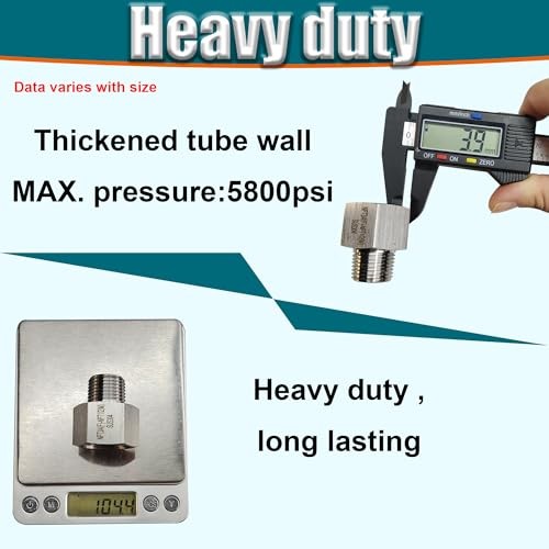 1/4 Inch Male to 1/2 Inch Female Reducer Adapter, 304 1/2 female X 1/4 male