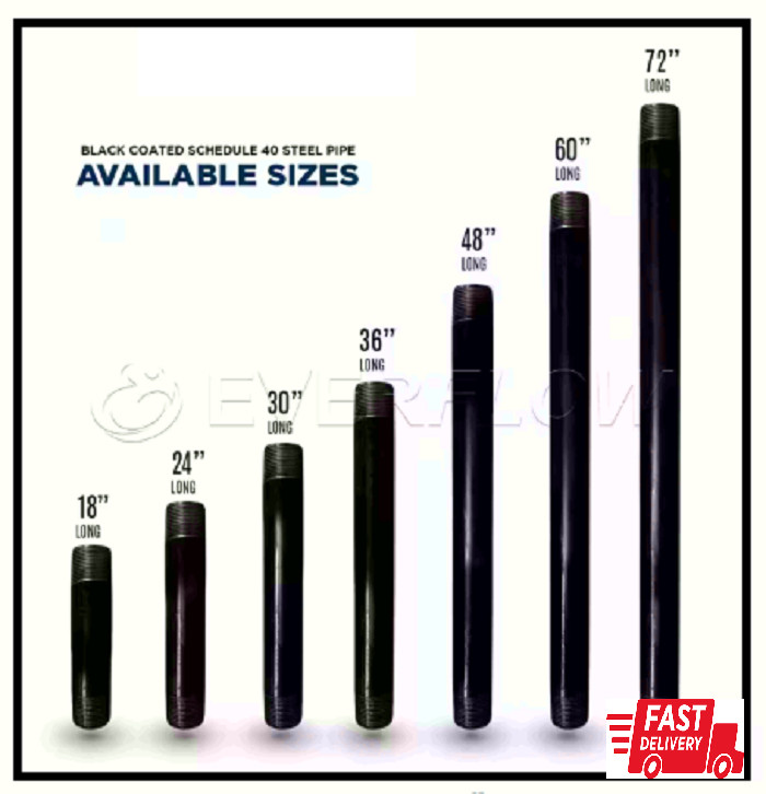 3/8 In. X 1.5 Ft. Black Steel Pipe