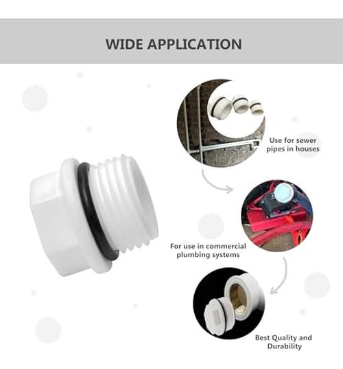 1/2 Inch PVC Pipe End Cap – 1/2″ PVC Threaded Cap – 1/2 in PVC End Cap White