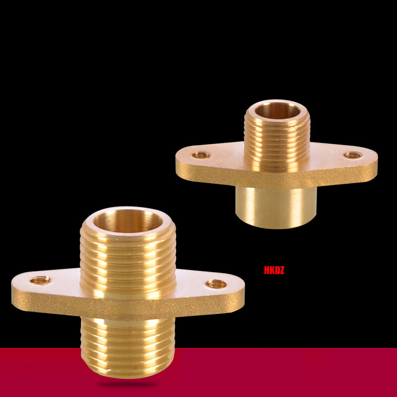 Brass Pipe Fittings BSP Female/Male Thread Flange Fixed Connector Water Adapter