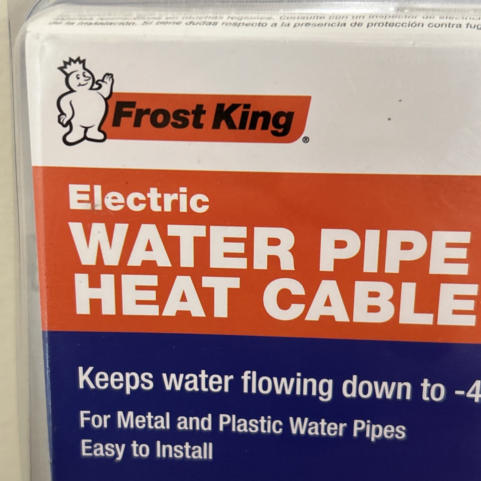 Frost King Electric Water Pipe Heat Cable HC12 9-13 Feet 120 VAC pipe heater New