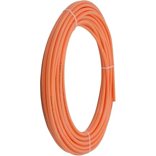 3/8 Inch x 100 Feet Orange PEX Pipe, Made in the USA, Oxygen Barrier Flexible