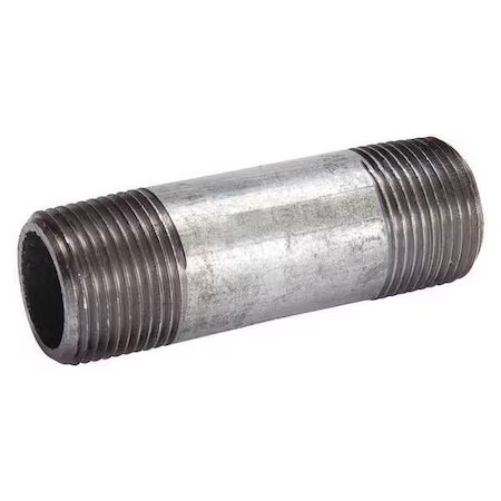 Zoro Select 87806 1-1/2″ Mnpt X 4″ Tbe Galvanized Steel Pipe Nipple Sch 160,