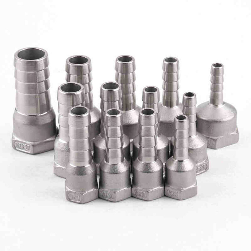 BSP 1/4″ – 2″ Female Thread Stainless Steel Fitting Barb Hose Tail End Connector
