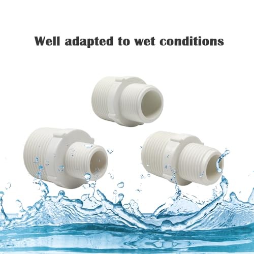 9PCS 1″ to 3/4″ PVC Pipe Fitting Hex Nipple G1 Male X G3/4 Male G1xG3/4