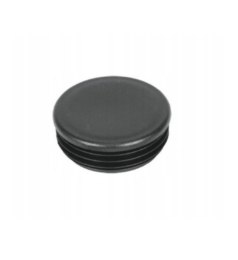 10x Round Lamellar Plug 50mm Round Plug Black End Caps Plastic