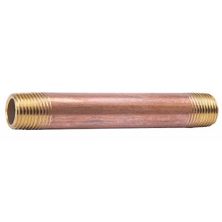 Zoro Select 465-060Bsnp 1″ Mbspt X Mnpt X 6″ Tbe Red Brass Pipe Nipple Sch 40,