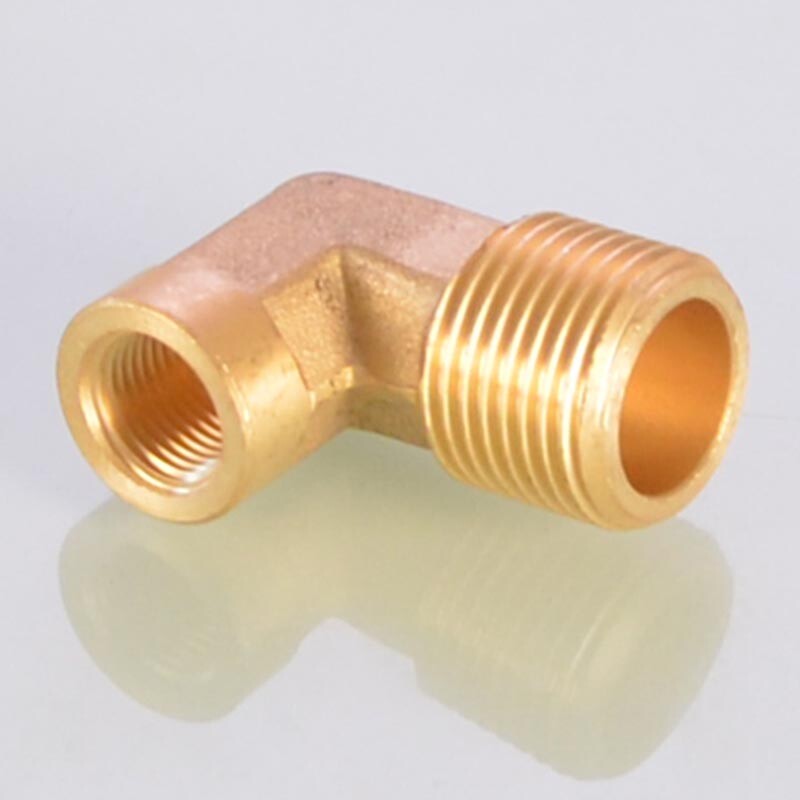 Brass BSP Male/Female Thread 90° Right Angle Elbow Coupler Fitting Adapter M-F