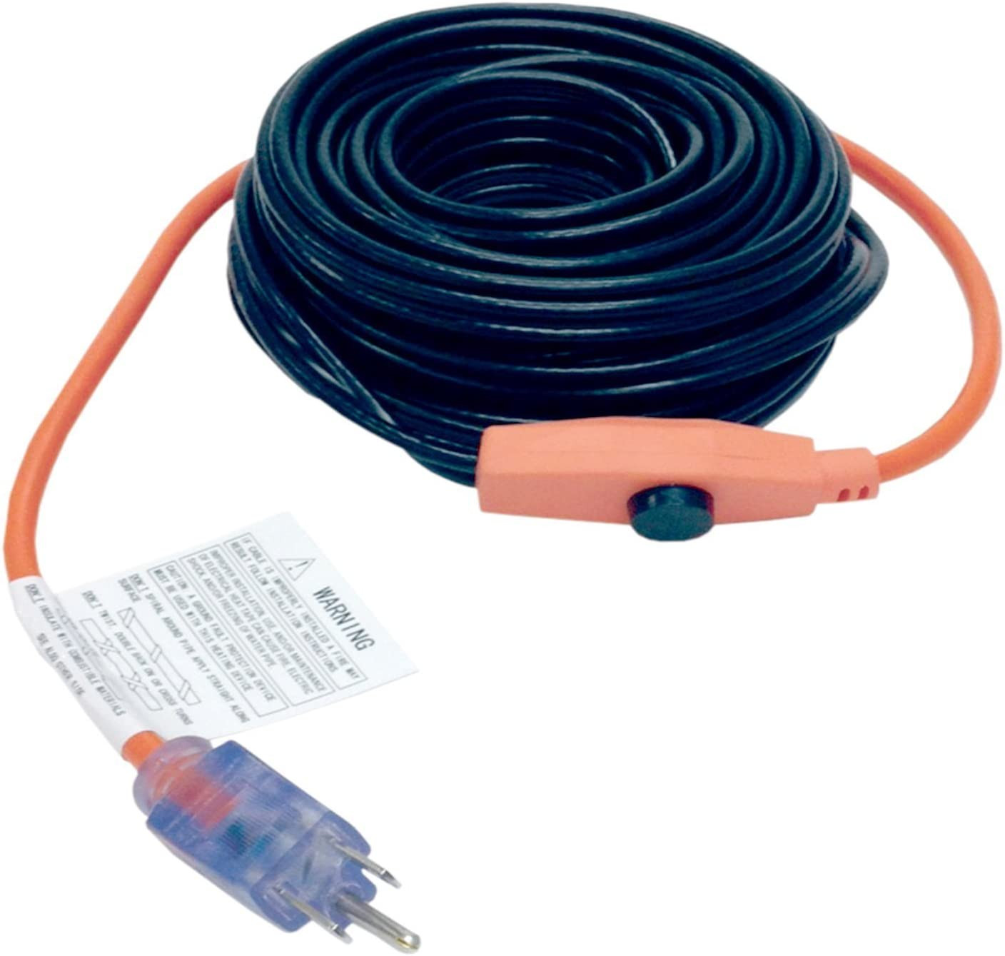 64428 Md Pipe Heating Cable with Thermostat, 18 Ft, Red,