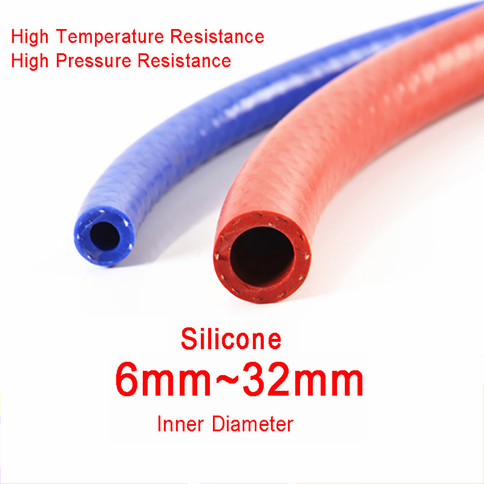 Silicone Tubing Reinforced Braided Tube Air/Water Pipe Hose Heat resistant 300℃